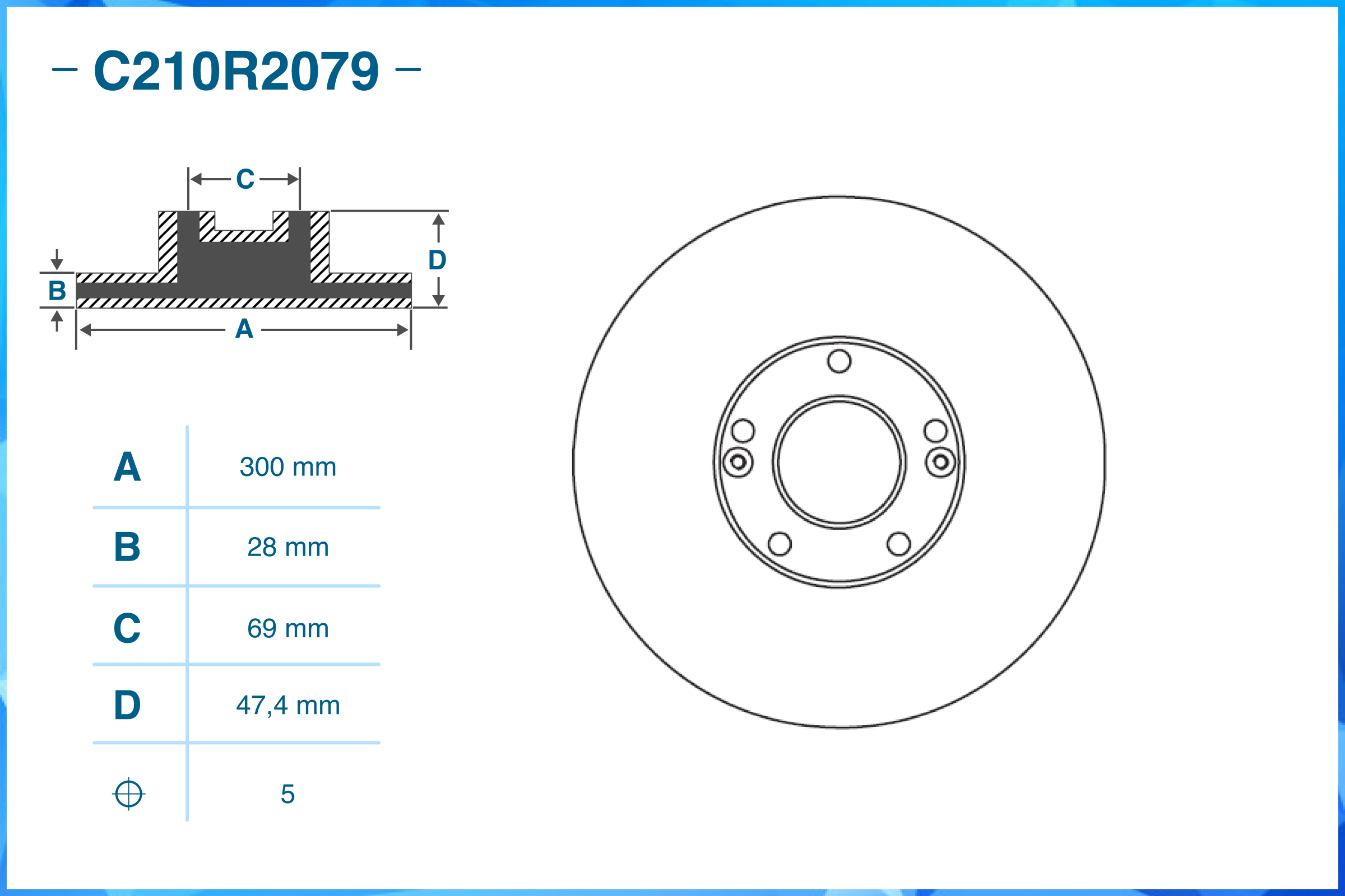 Тормозной диск передний C210R2079
