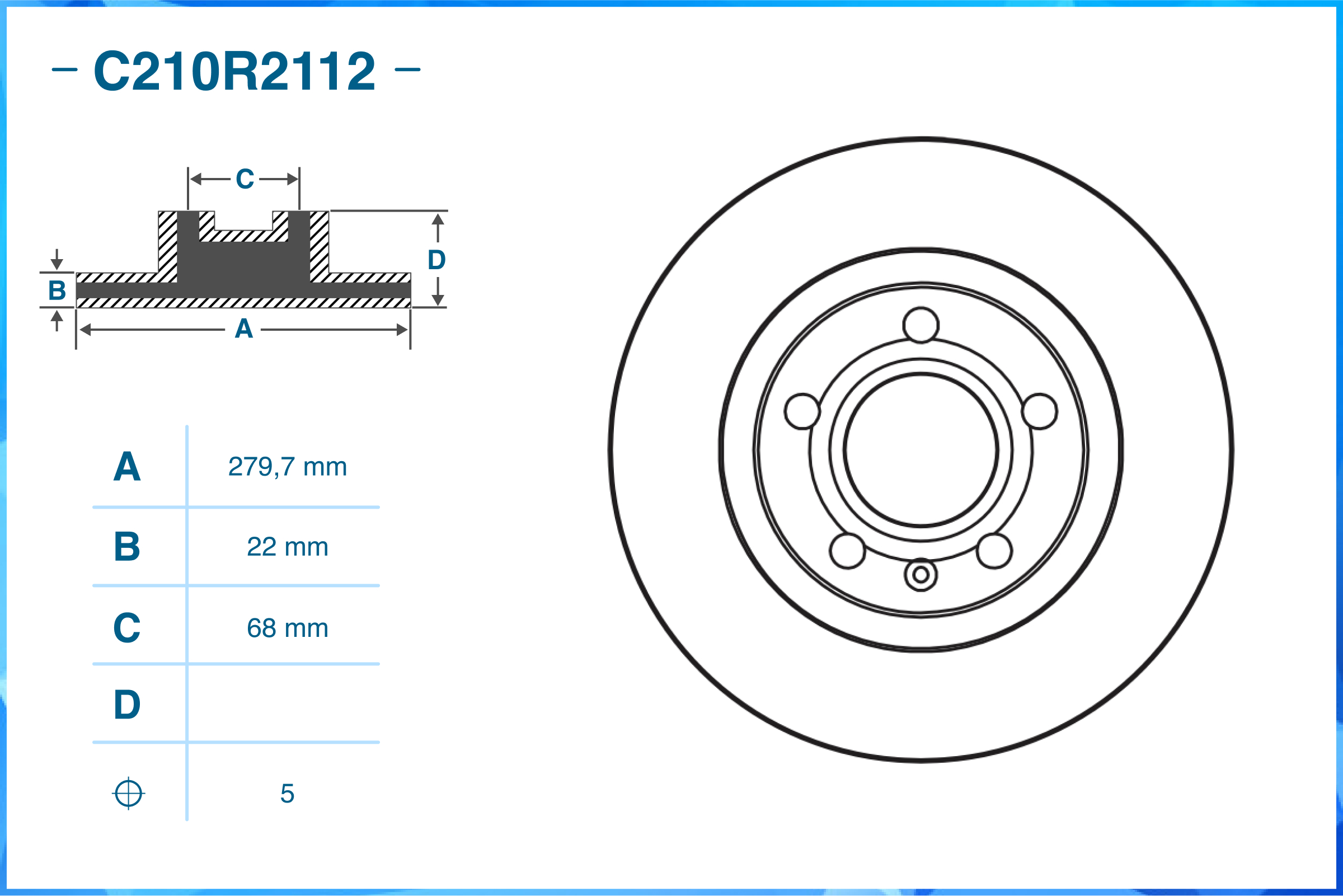 Тормозной диск передний C210R2112